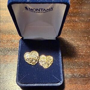 Montana Silversmiths Gold and Silver Heart Earrings